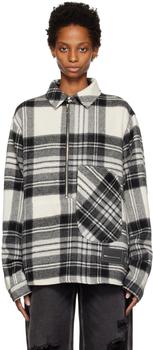 We11done | Gray Check Shirt商品图片,额外8.5折, 独家减免邮费, 额外八五折