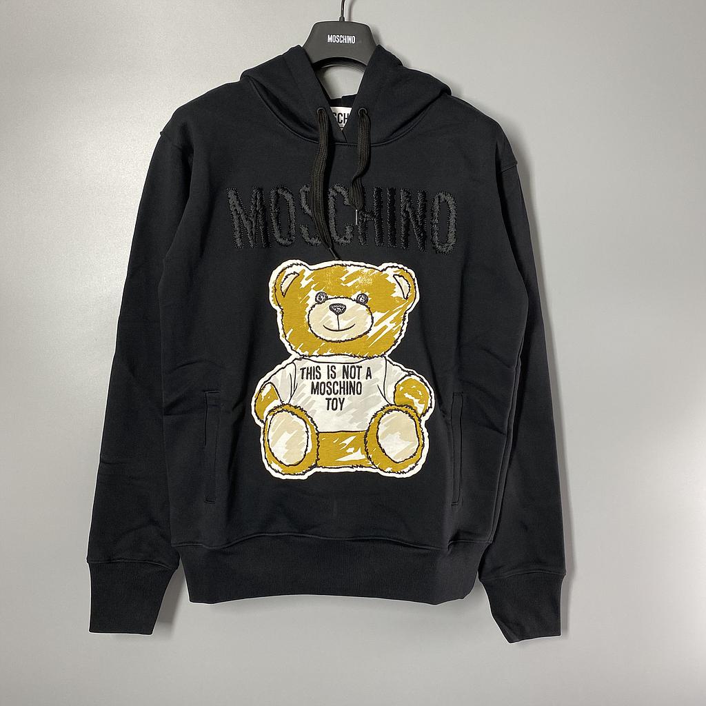 冬装莫斯奇诺卫衣, Moschino | MOSCHINO 女士黑色小熊印花连帽卫衣 DT1707-9427-1555商品图片 独家减免邮费