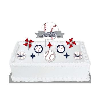 商品Big Dot of Happiness | Batter Up - Baseball - Birthday Party Cake Decorating Kit Cake Topper Set 11 Pc,商家Macy's,价格¥108图片