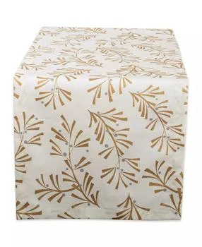 Design Imports | Metallic Holly Leaves Table Runner,商家Macy's,价格¥120