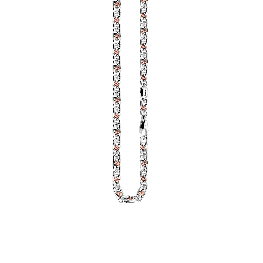 商品Zancan | 18K rose gold and sterling silver necklace with geometric design,商家Zancan Gioielli,价格¥19411图片