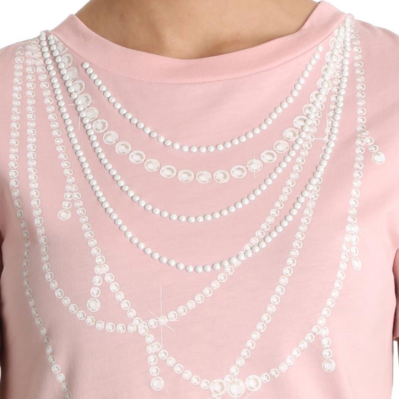 女士始祖鸟短袖, Moschino | Moschino 莫斯奇诺 女士浅粉红色纯棉短袖T恤 RA1202-1140-1224商品图片 独家减免邮费