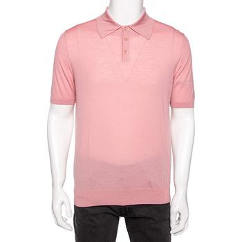推荐Prada Pink Wool Polo T-Shirt L商品
