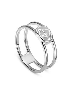 商品Gucci | Sterling Silver Interlocking G Openwork Statement Ring,商家Bloomingdale's,价格¥2081图片
