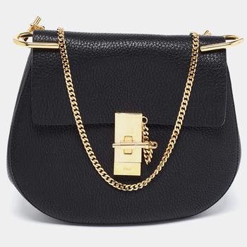 chloé包正品, [二手商品] Chloé | Chloe Black Leather Medium Drew Shoulder Bag商品图片 