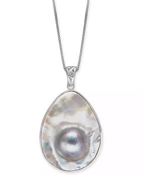 Macy's | Mabé Blister Pearl (34 x 24mm) 18" Pendant Necklace in Sterling Silver,商家Macy's,价格¥772