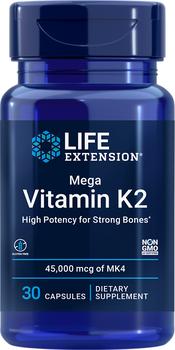 商品Life Extension | Life Extension Mega Vitamin K2, 45 mg - 45000 mcg (30 Capsules),商家Life Extension,价格¥231图片