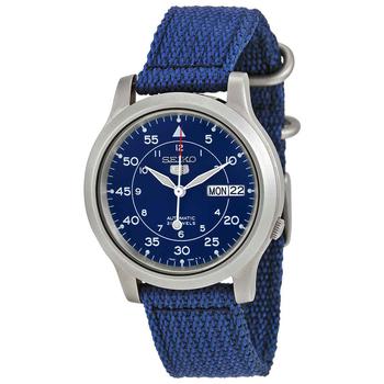 精工男表, Seiko | 5 Blue Dial Blue Canvas Mens Watch SNK807商品图片 5折