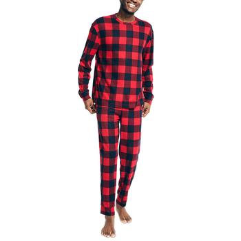 商品Nautica | Men's 2-Pc. Relaxed-Fit Buffalo Plaid Waffle-Knit T-Shirt & Pajama Pants Set,商家Macy's,价格¥753图片