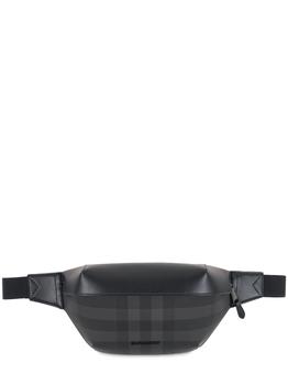 burberry腰包男包, Burberry | Sonny Check E-canvas Crossbody商品图片 