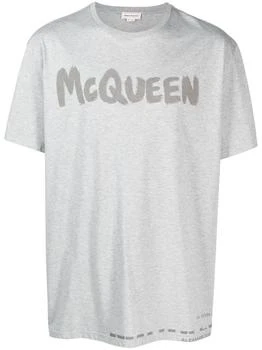 推荐Alexander McQueen `Graffiti` Print T-Shirt商品