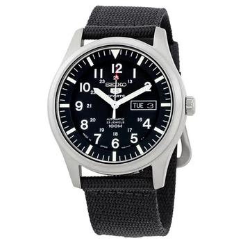 推荐Seiko 5 Automatic Black Dial Men's Watch SNZG15J1商品