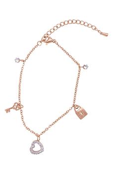 商品ADORNIA | 14K Rose Gold Vermeil Water Resistant Charm Bracelet,商家Nordstrom Rack,价格¥153图片