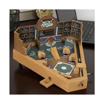 商品Hey Play Baseball Pinball Tabletop Skill Game - Classic Miniature Wooden Retro Sports Arcade Desktop Toy For Adult Collectors And Children图片