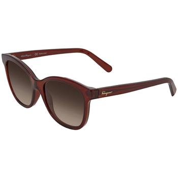 推荐Salvatore Ferragamo Rectangular Sunglasses SF834S 210 55商品
