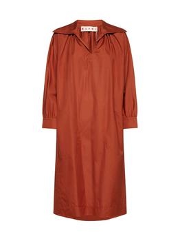 Marni | Marni Split-Neck Midi Shirt Dress商品图片,4.9折×额外9折, 额外九折