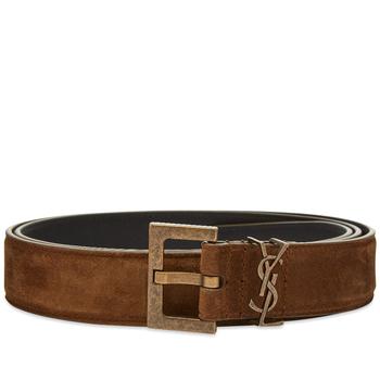 圣罗兰皮带, Yves Saint Laurent | Saint Laurent Metal Logo Suede Belt商品图片 