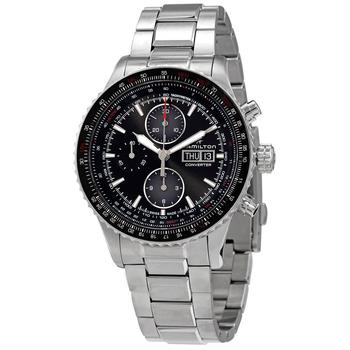 Hamilton | Khaki Aviation Converter Auto Chrono Black Dial Watch H76726130商品图片,6.9折