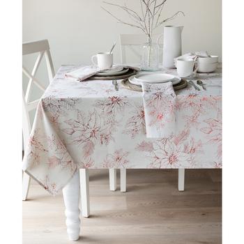 商品Benson Mills | Glistening Poinsettias Metallic-Print Tablecloth, 60" x 102",商家Macy's,价格¥554图片