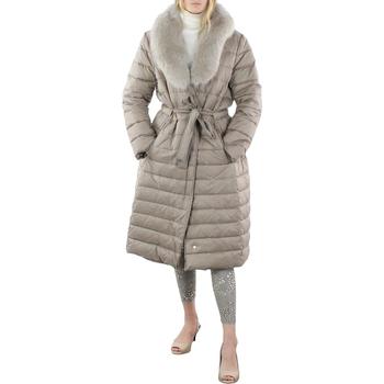 推荐Tahari Womens Faux Fur Trim Cold Weather Quilted Coat商品