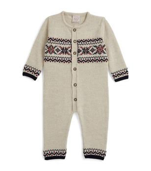 Paz Rodriguez | Knitted Navidad Playsuit (0-12 Months)商品图片,