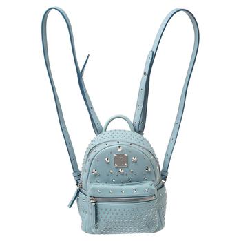 推荐MCM Blue Leather X Mini Studded Strak-Bebe Boo Backpack商品