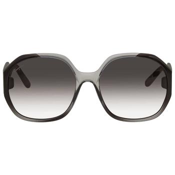 商品Salvatore Ferragamo | Salvatore Ferragamo Grey Gradient Butterfly Sunglasses SF943S 007 60,商家Jomashop,价格¥450图片