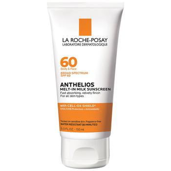 La Roche Posay | Melt-In Milk Face and Body Sunscreen Lotion SPF 60商品图片,满$40享8折, 满折