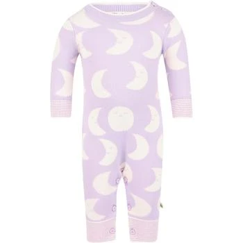 Bonnie Mob | Moons print organic baby romper in lilac and white,商家BAMBINIFASHION,价格¥566
