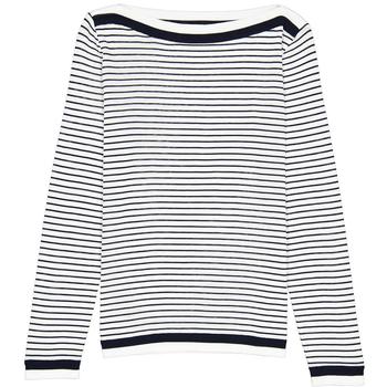 推荐Max Mara Ugolina Nautical Striped Cotton Blouse, Size X-Small商品