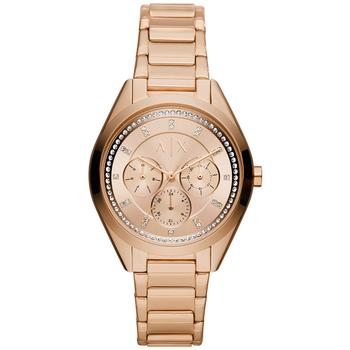 Armani Exchange | Women's Multifunction Rose Gold-Tone Stainless Steel Bracelet Watch商品图片,额外7.5折, 额外七五折