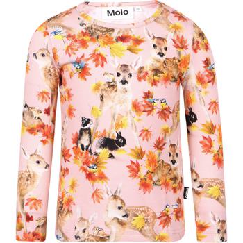 推荐Autumn fawns print long sleeved t shirt in pink商品