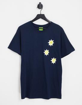 HUF | HUF infinity jewel print t-shirt in navy商品图片,