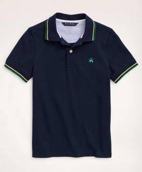 Brooks Brothers | Boys Short-Sleeve Cotton Tipped Polo Shirt商品图片,5折