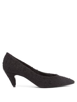 ysl高跟鞋价格, Yves Saint Laurent | Loli point-toe bouclé-tweed pumps商品图片 