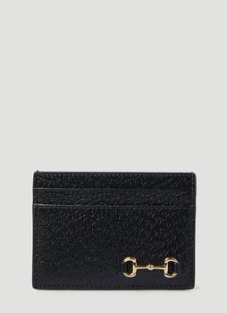 Gucci | Horsebit Card Holder in Black商品图片,