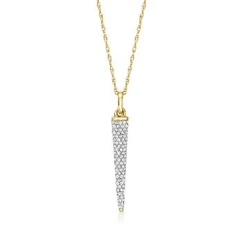 RS Pure | RS Pure by Ross-Simons Diamond Spike Pendant Necklace in 14kt Yellow Gold,商家Premium Outlets,价格¥3483
