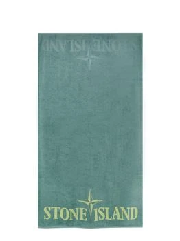 Stone Island Logo Printed Beach Towel