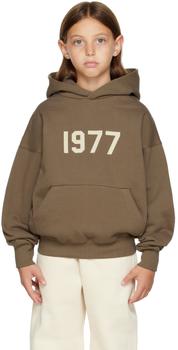 Essentials | Kids Brown '1977' Hoodie商品图片,独家减免邮费