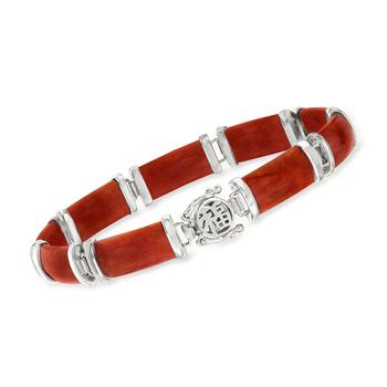 商品Ross-Simons | Ross-Simons Jade "Good Fortune" Bracelet in Sterling Silver,商家Premium Outlets,价格¥995图片
