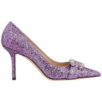 推荐Jimmy Choo Ladies Saresa 85 Coarse-glitter Pumps In Pink Violet, Brand Size 36 ( US Size 6 )商品