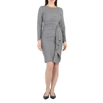 推荐Ladies Grey Sultano Draped Wool-Twill Dress商品