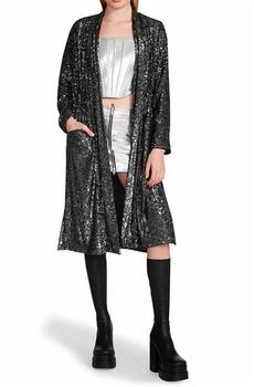 推荐Show Stopper Sequin Duster in Gunmetal商品