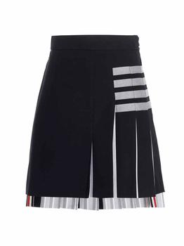 Thom Browne | Thom Browne 4-Bar RWB Striped Pleated Mini Skirt商品图片,6.2折
