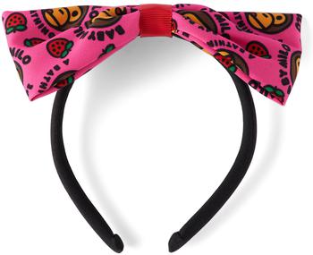 商品Kids Pink 'Baby Milo' Strawberry Ribbon Headband图片