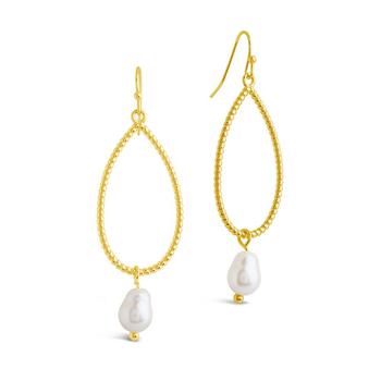 商品Sterling Forever | Elyse Dangle Cultured Freshwater Pearl Earrings,商家Macy's,价格¥244图片