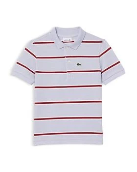 Lacoste | Boys' Cotton Petit Piqué Stripe Polo Shirt - Little Kid, Big Kid,商家Bloomingdale's,价格¥363