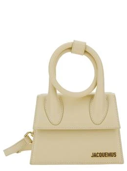 Jacquemus | le Chiquito Noeud White Crossbody Bag With Logo In Leather Woman 