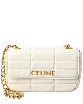 Celine | CELINE Monochrome Quilted Leather Shoulder Bag 4.9折