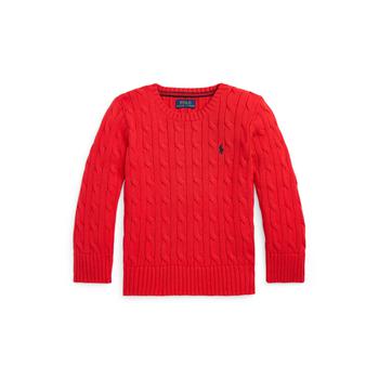 商品Ralph Lauren | Cable-Knit Cotton Sweater (Toddler),商家Zappos,价格¥261图片